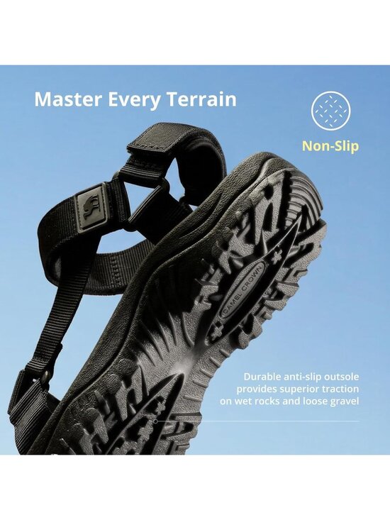 Men\'s Black Comfortable Athletic Hiking Sport Sandals Outdoor Beach Shoes main image 4